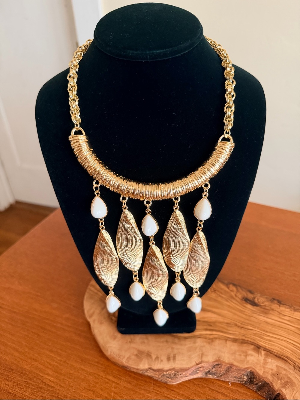 Lilly Pulitzer Gold-Tone Necklace with White Teardrop Accents